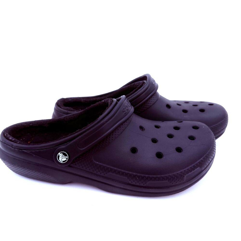 Crocs Black Classic Lined Clogs Size Men's 10 Women's 12
